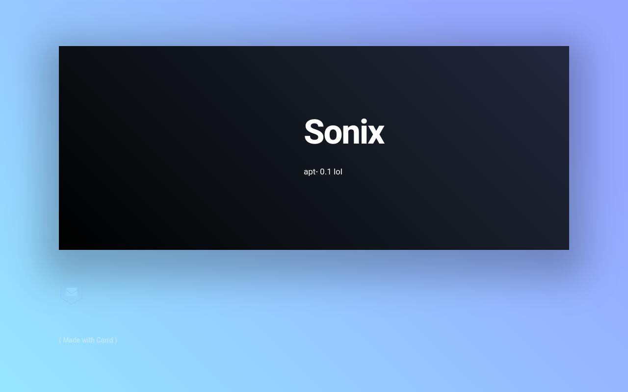 Carrd profile picture for @sonix